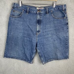 BIG MAC WORKWEAR Denim Shorts Mens 40 (38x10) Blue Pocket Zipper Comfort
